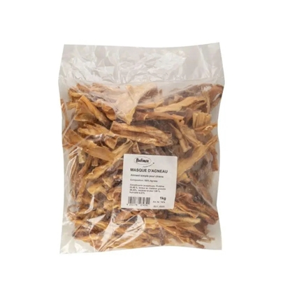 Picture of Bubimex Lamb Skin 1kg Natural Dog Chews